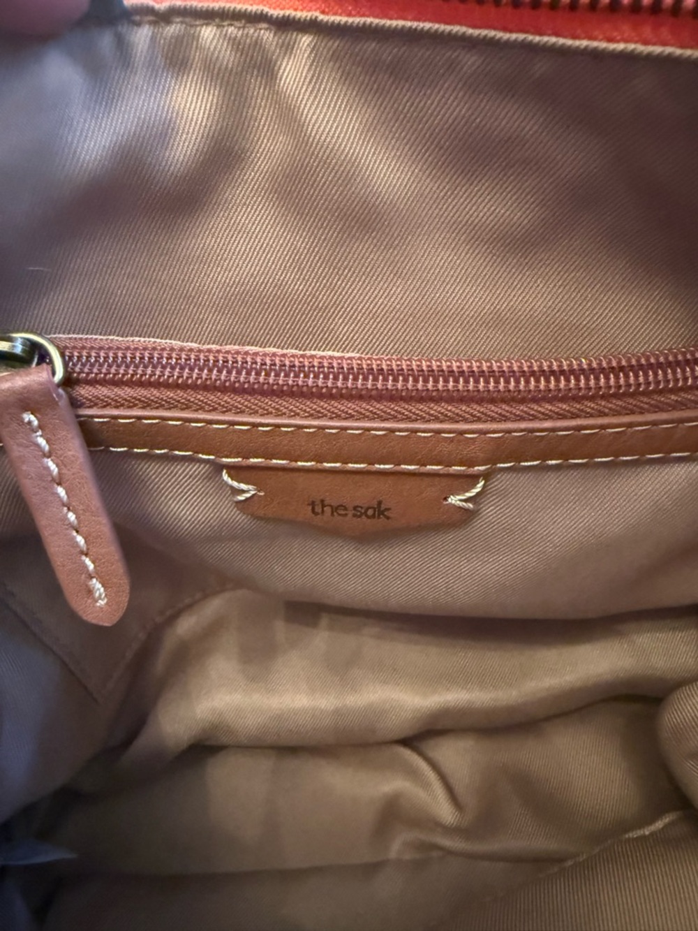 The Sak Orange Pebbled Leather Shoulder Bag - Picture 10 of 12